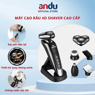 Máy Cạo Râu 4D Đa Năng 3 Lưỡi Kép Màn Hình Hiển Thị Cạo Sạch Gấp 4 Lần, Dễ Dàng Cạo Râu Sạch Những Góc Chết