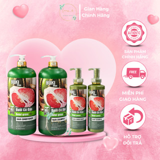 Cặp gội - xả yuki plus bưởi cô đặc kích thích mọc tóc & mềm mượt 800ml & 2000ml