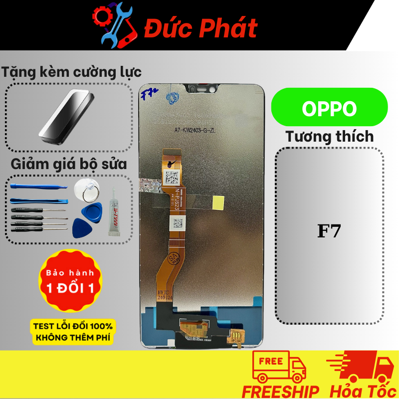 Màn Hình OPPO F7 Zin (Tặng kèm cường lực + Giảm Giá Bộ Sửa & Keo Dán)