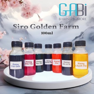 Siro Golden Farm 100ml Bạc hà/Chanh dây/Socola/Dâu/Đường đen/Đào/Việt quất