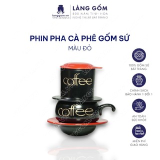 Phin pha cafe gốm sứ Bát Tràng nhiều màu sắc dùng pha cafe - Làng Gốm