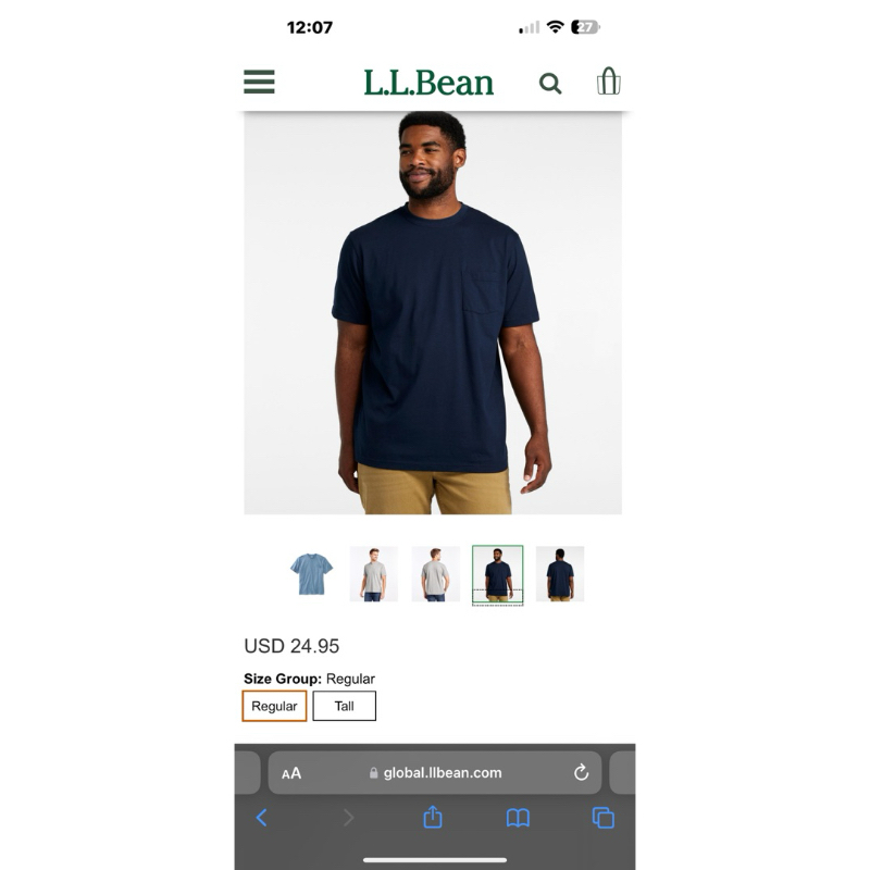 🔥ÁO THUN  LL.BEEEAN AUTH BRAND MĨ