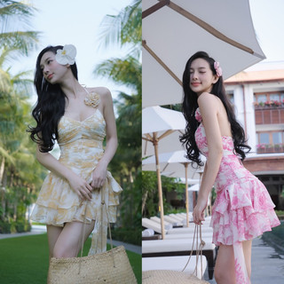 Đầm yếm Vol Hoa Bèo Nhúng Thân [Ảnh thật cam thường hình cuối]