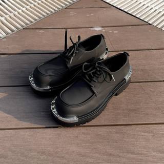Giày chunky derby da cột dây- chuotcong 7716d