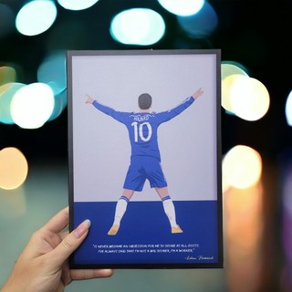 Ảnh shop chụp ⭐️ poster eden hazard ' quote kèm chữ ký ' - chelsea fc - tranh treo tường bóng đá⭐️ miễn phí ship