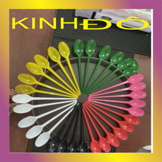  BỊCH 50 MUỖNG NHỰA TRÀ SỮA  TRÀ ĐÀO DÀI 20CM _ KINH ĐÔ 