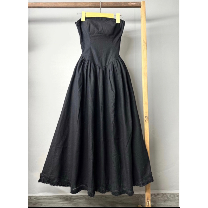 Đầm Linen Cúp Ngực Tua Rua | BigBuy360 - bigbuy360.vn