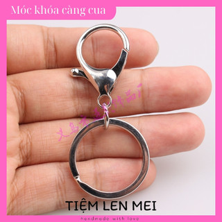 🌸 Móc chìa khoá càng cua màu bạc - treo thú bông,chìa khoá 🌸