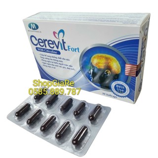 Cerevit fort Viên uống GIÚP TĂNG CƯỜNG LƯU THÔNG MÁU ,BỔ NÃO cung cấp dưỡng chất cho não