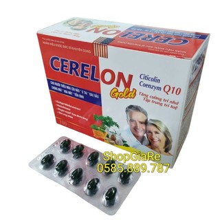 Cerelon gold Giúp bổ sung dưỡng chất cho não hiệu quả viên uống hoạt huyết dưỡng, giảm đau đầu, chóng mặt não 100 viênnn
