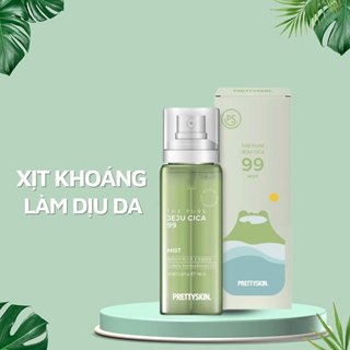 Xịt khoáng Rau Má THE PURE JEJU CICA 99 MIST Prettyskin [100ml]