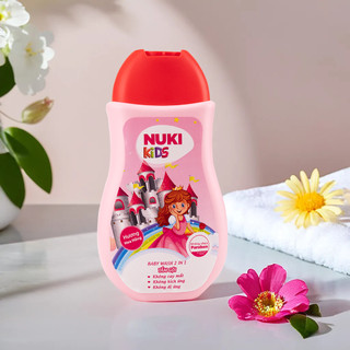 Sữa Tắm Gội Trẻ Em Nuki Kids Từ 0 Tuổi 200ml HươngThơm Dịu Nhẹ,Không Chứa Paraben, Không Gây Cay Mắt