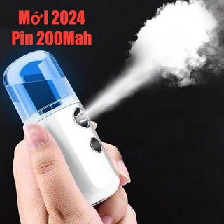Máy Phun Sương Xông Hơi Mặt NaNo Mini Cầm Tay Hỗ Trợ Dưỡng Da Cấp Nước Tối Đa