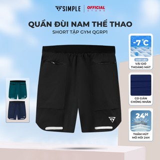 Quần Đùi Nam Thể Thao TSIMPLE Short tập gym vải gió thoáng mát co giãn thoải mái vận động QGRP1