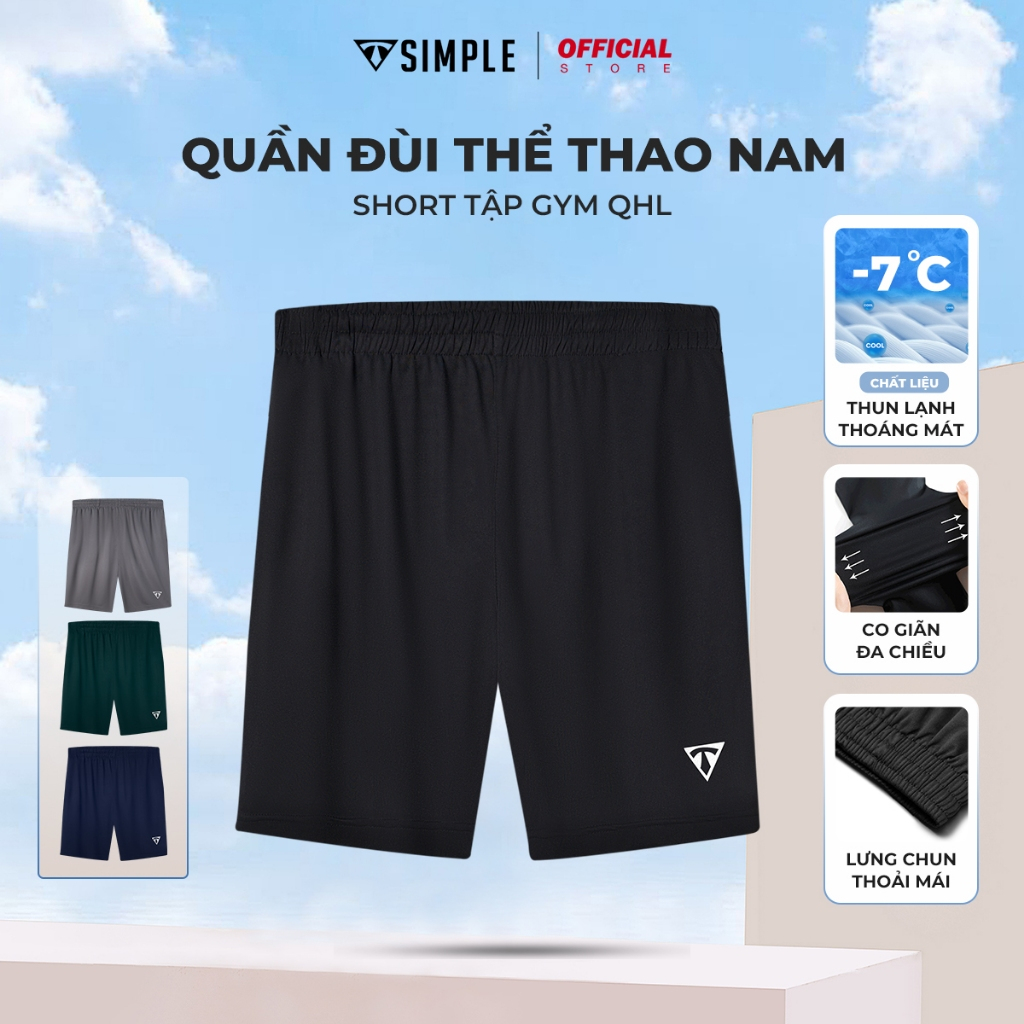 Quần Đùi Thể Thao Nam TSIMPLE vải thun lạnh cao cấp co giãn thoải mái vận động QHL