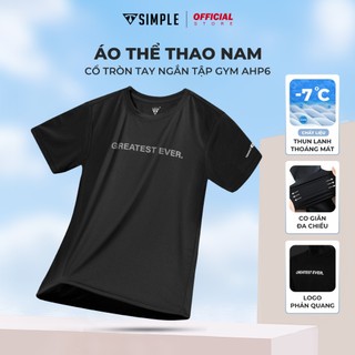 Áo Thể Thao Nam TSIMPLE cổ tròn tay ngắn tập gym vải thun lạnh thoáng mát co giãn chuẩn form MSSAHP6