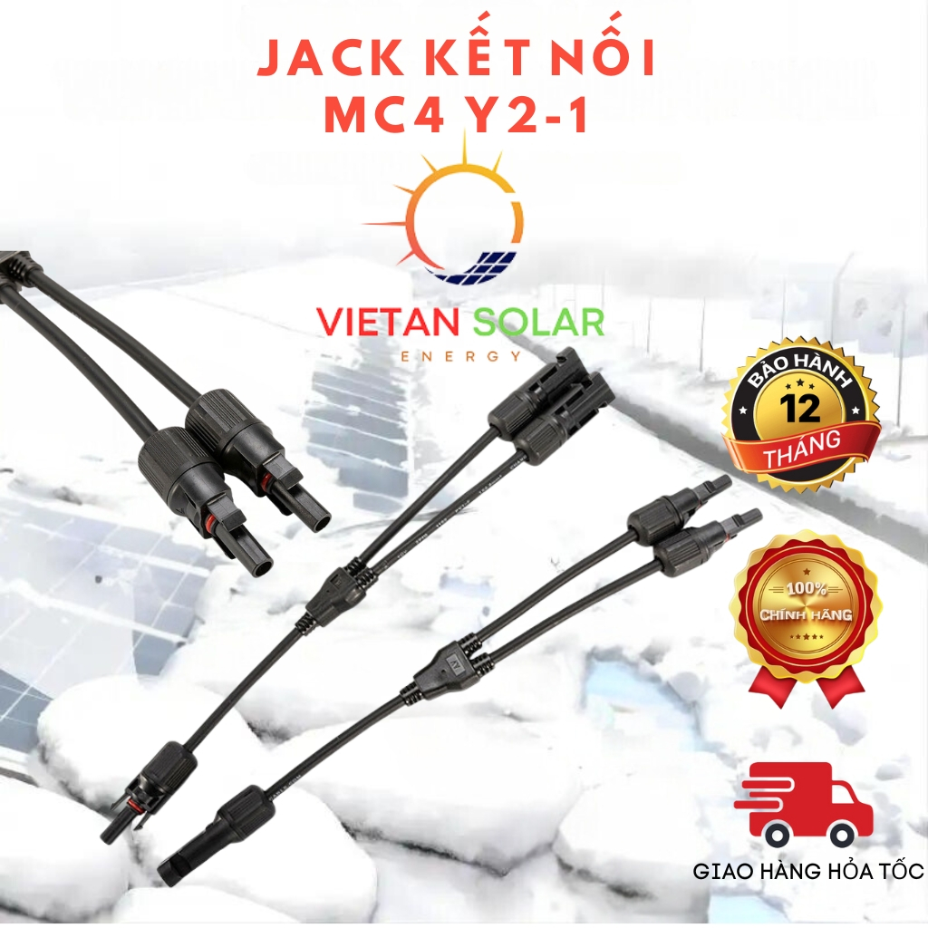 Đầu nối MC4 chữ Y, jack kết nối chữ Y vào 2 ra 1, vào 3 ra 1(đực + cái)