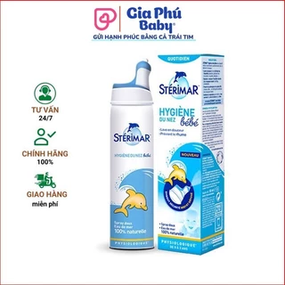 Xịt muối mũi sterimar nước biển sâu xịt mũi cá heo vàng, cam Sterima pháp 100ml