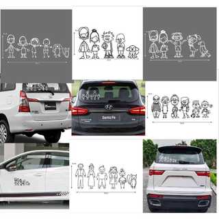 Tem dán xe farmily, sticker, logo dán kính phía sau xe gia đình, decal dán sườn xe, vợ chồng con cái độc đáo nhiều mẫu