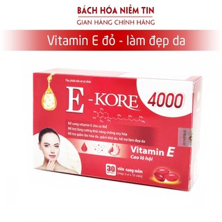 VITAMIN E 4000 NATURYL GOLD PLUS - kết hợp nha đam, giúp làm đẹp da, chống lão hóa hiệu quả - Hộp 30 viên chuẩn GMP