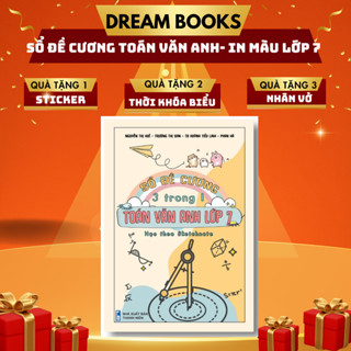 Sách- Sổ Đề Cương 3 Trong 1 Toán Văn Anh 7- Học Theo Sketchnote