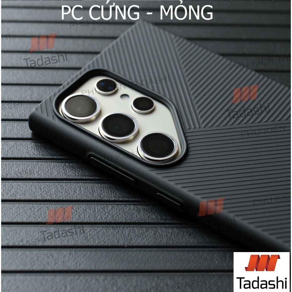Ốp Lưng CỨNG Samsung S24 Ultra/ S24/ S24 Plus PC CỨNG Nhẹ Chống Trơn Cảm giác cầm nắm thật tay, Có Gờ Bảo Vệ Camera