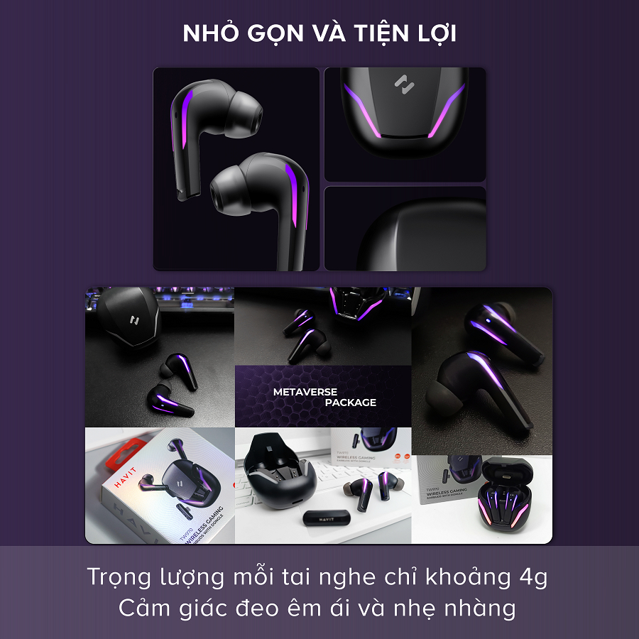 Tai nghe Gaming HAVIT TW970, Bluetooth 5.3, Dongle Mode 18ms , Nghe Đến 24H - Chính Hãng Dizigear | BigBuy360 - bigbuy360.vn