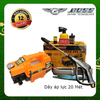 Máy rửa xe mini áp lực cao áp cho gia đình BOSS 3500W máy xịt rửa điều hòa dây 15m bản 2024
