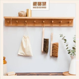 Móc Treo Quần Áo - Móc treo tường bằng gỗ Beech - Móc treo quần áo - Móc gỗ Bắc Âu cao cấp - khodogohanoi
