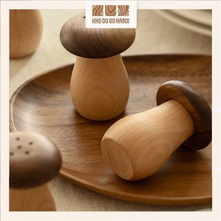 Hũ tăm,lọ tăm gỗ hình nấm, lọ đựng tiêu, hộp đựng tăm xỉa răng đáng yêu - khodogohanoi