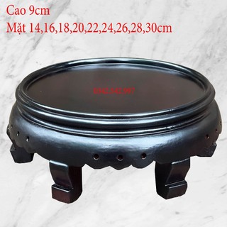 Đế kỷ tròn thờ tự cao 9cm,đôn gỗ kê tượng thờ cao cấp nhiều cỡ mặt