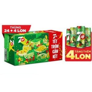 Nước ngọt Sprite, 7up lon 330ml x 24