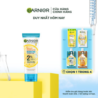 Sữa rửa mặt 3-trong-1 giảm mụn & sáng da Garnier Bright Complete Anti-Acne Foam 100ml