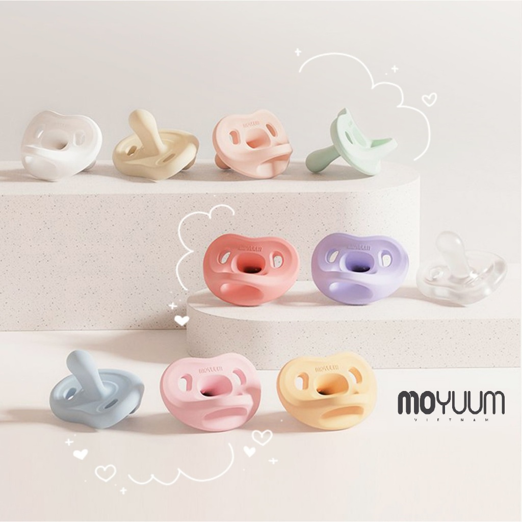 Ti giả Silicone Moyuum Hàn Quốc 0M+ 6M+  Kèm hộp đựng