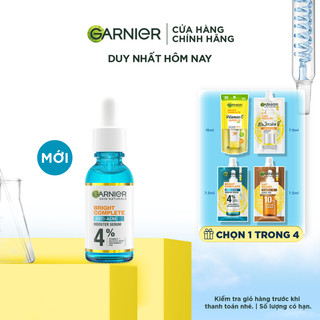 Dưỡng chất cho da dầu mụn Garnier Bright Complete Anti-Acnes Booster Serum 4%  30ml