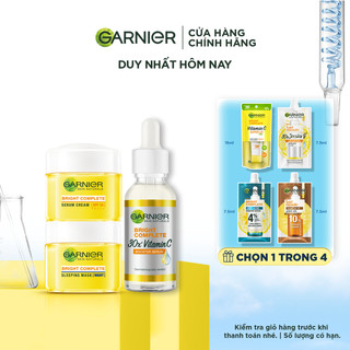 Bộ tinh chất và kem dưỡng da Garnier Bright Complete 30X Vitamin C