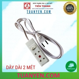 Ổ cắm điện 2 ổ cắm dây dài 2 mét Tiến thành chính hãng - Tuấn Yến