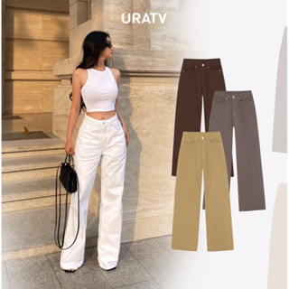 Quần jean nữ suông 106cm Neutral dáng basic CAP URATV