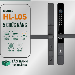 Khoá cửa vân tay HL - L05 cửa gỗ, sắt, cửa nhôm, nhôm xingfa, nhựa lõi thép, cửa bản mỏng nhỏ hilock