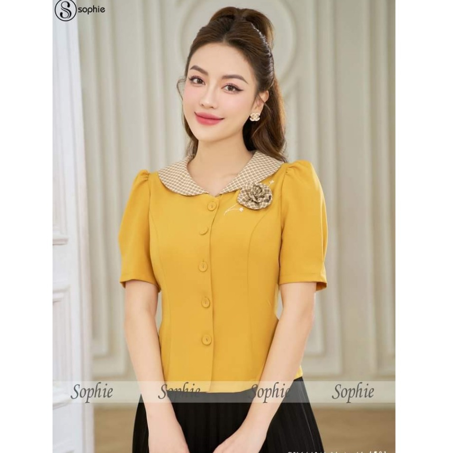 ÁO KIỂU H32 DUYÊN DÁNG KẾT HOA