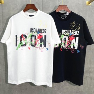 Áo phông nam nữ cộc tay Dsq2  ICON vảy sơn 7 màu siêu rẻ đẹp cho boy phố áo cotton co giãn 2 chiều XoXoUnisex