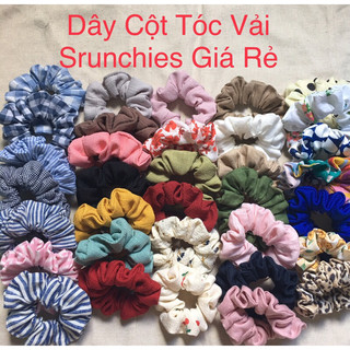 Dây cột tóc Vải Srunchies Handmade Size Nhỏ Giá Rẻ.