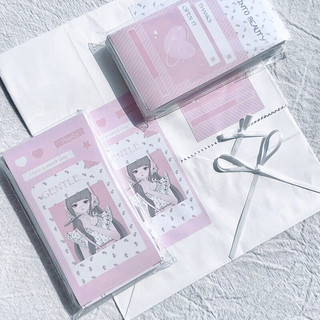 Set stickers pink girl style hàn