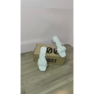 Dép xinh kẹp nơ bọc da dây mảnh 3cm