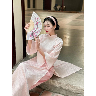 Áo dài gấm tơ ,áo dài bigsize gấm