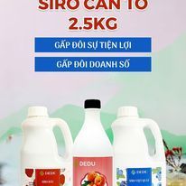 Siro đào dedu can trắng 2.5kg