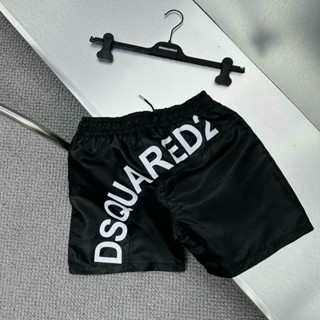 Quần gió nam DSQ thêu hình lá phong đỏ D2 đùi phối in chữ Dsquared2 chéo mông cho các boy phố đi chơi đi biển