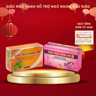 Viên uống GIẤC NGỦ VÀNG HD hỗ trợ thần kinh, giúp ngủ ngon-Hộp 30 viên