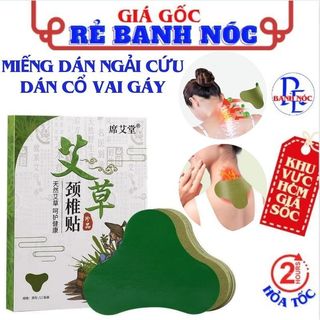 Hộp 12 Miếng Dán Ngải Cứu Cổ Vai Gáy Giúp Giảm Nhức Mỏi, Thải Độc, Thanh Lọc Cơ Thể - Cao Dán Vai Gáy Giảm Đau Nhức Tốt
