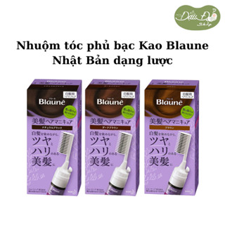 Bọt nhuộm tóc phủ bạc Kao Blaune dùng lược chải cao cấp tiện lợi – Hàng nội địa Nhật - Đâu Đỏ Shop
